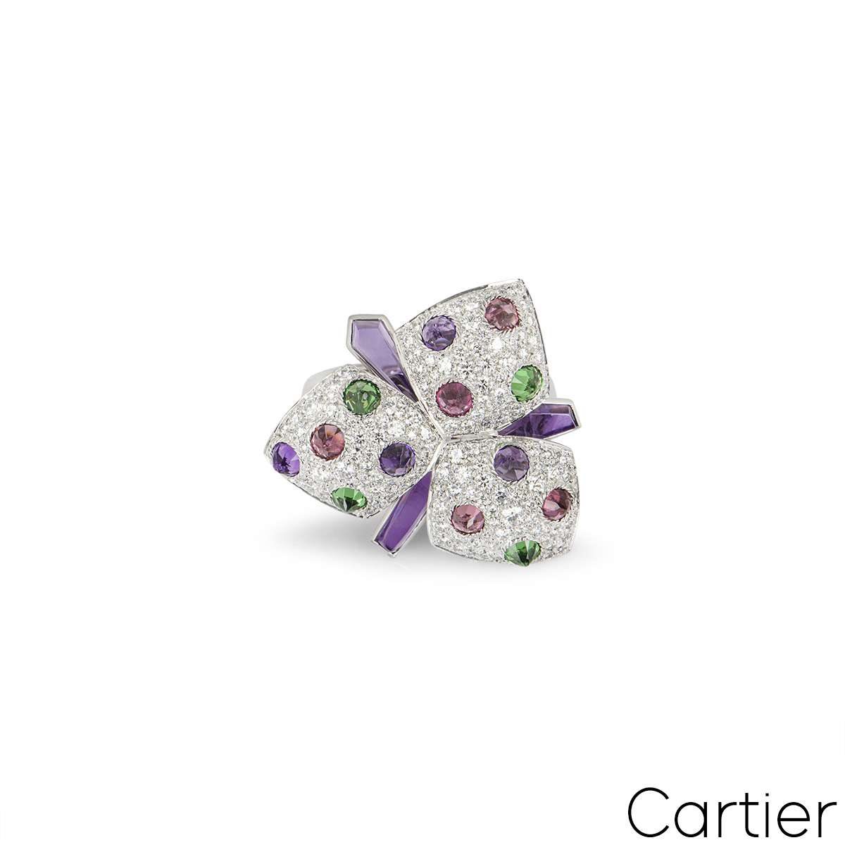 Cartier White Gold Caresse d'Orchidées Ring